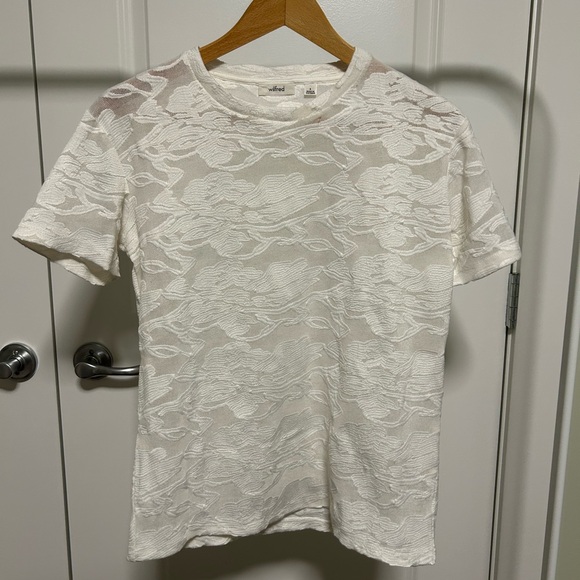 Wilfred Tops - Wilfred Aritzia Elegant White Lace Women Top